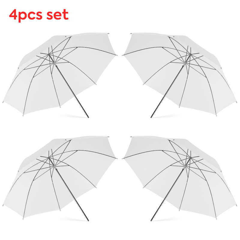 Photography Umbrella Diffuser - 76 * 80cm X4 透明ホワイトライトディフューザーアンブレラスタジオソフトアンブレラセット（写真スタジオ、ビデオ撮影用）