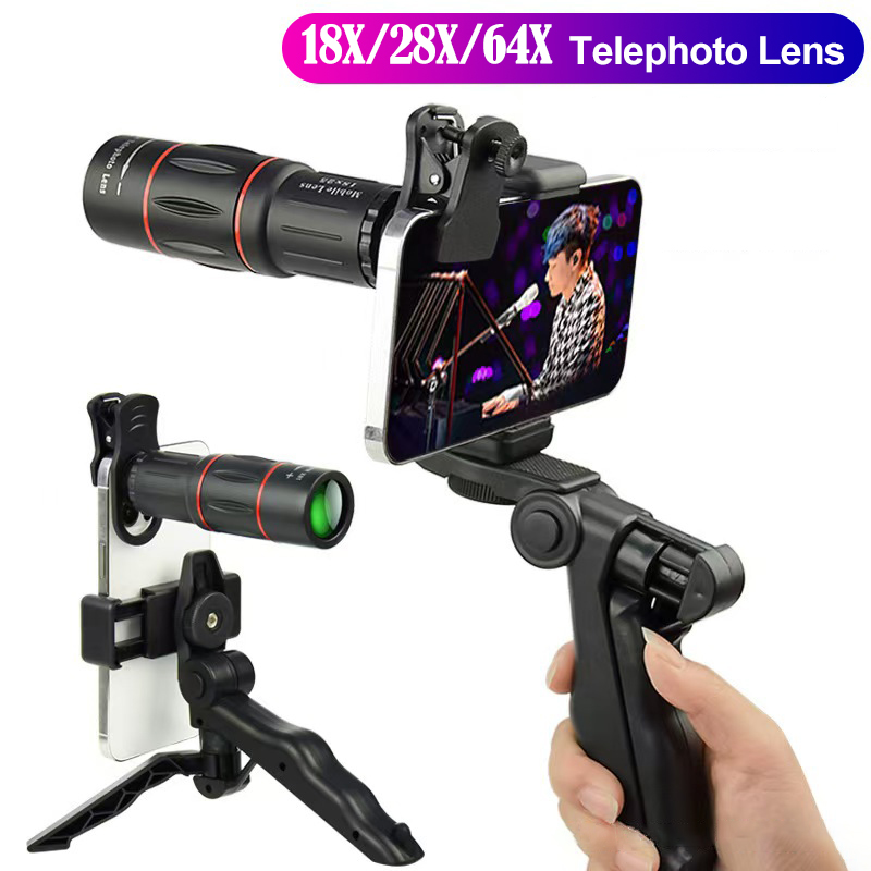 Photography Trick - 64倍望遠鏡モバイルフォンレンズ、写真撮影用マクロフォンレンズ、iPhone用携帯電話レンズ、携帯電話用望遠レンズ