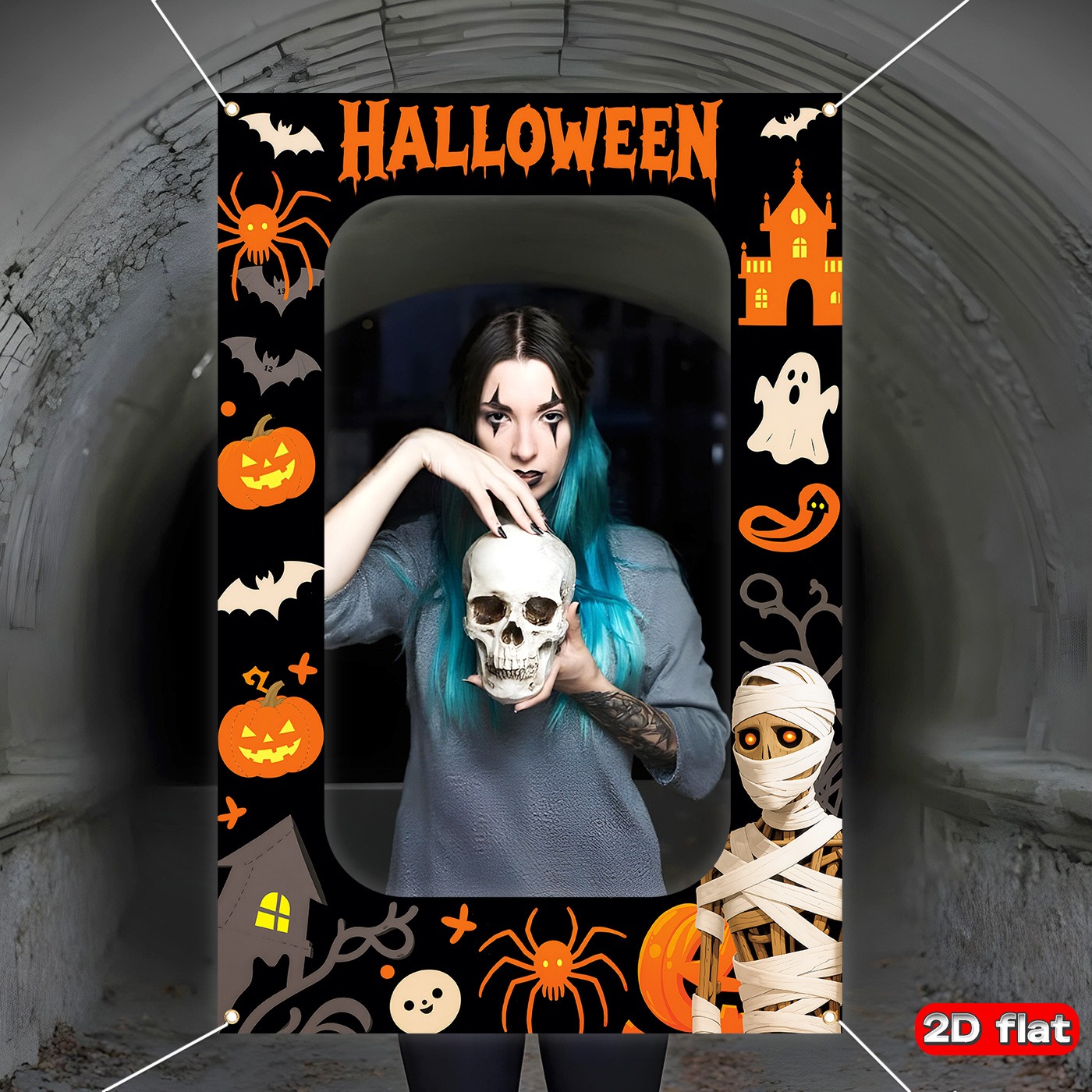 ハロウィン ホローフォトブースフレームバナー パンプキン ゴ - Photography Trick のレビューと価格