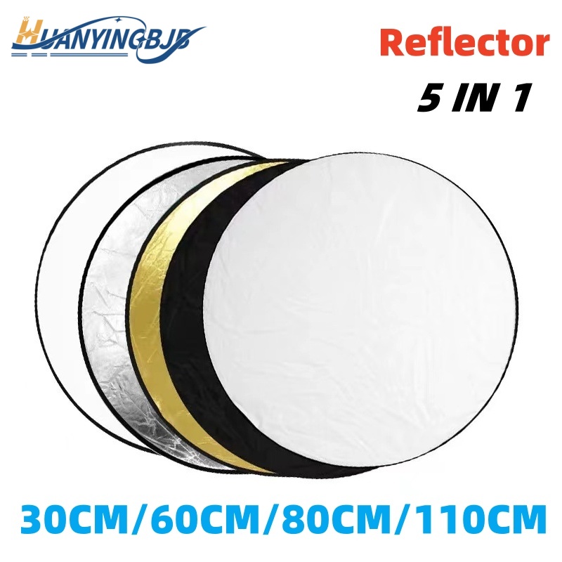 Huanyingbjb-ポータブル写真リフレクター,丸い折り - Reflector 5 In 1 のレビューと価格