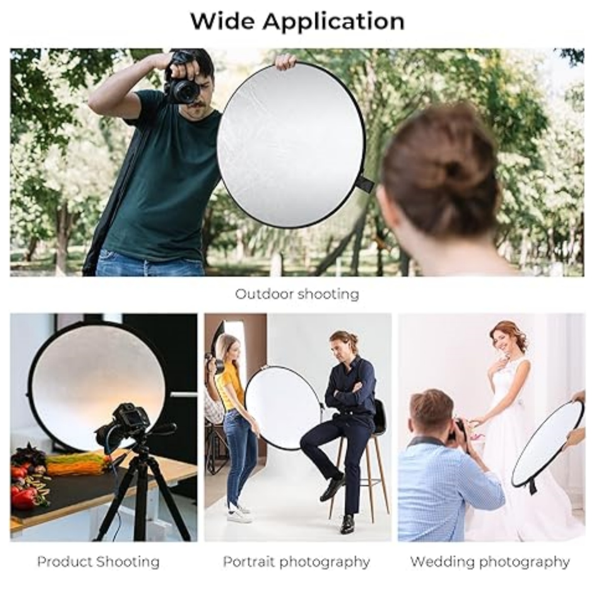 Huanyingbjb-ポータブル写真リフレクター,丸い折り - Reflector 5 In 1 のレビューと価格