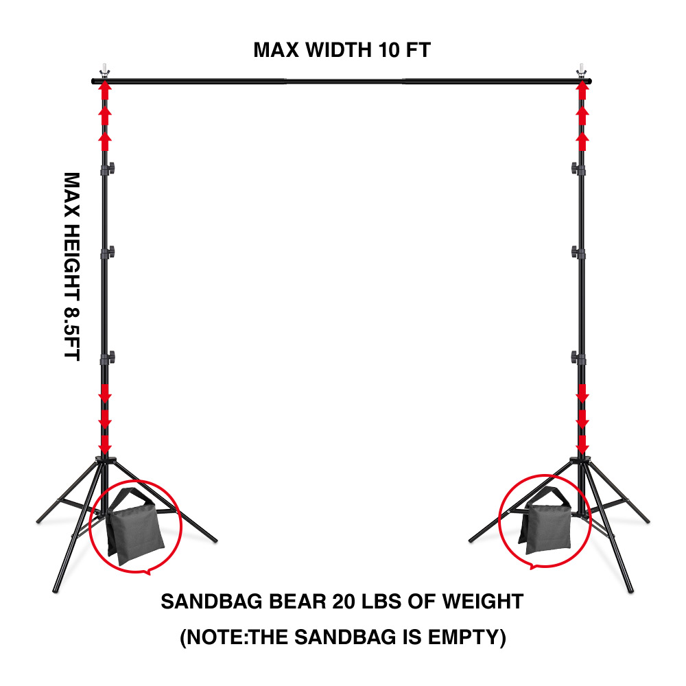 写真撮影用キャリングバッグ付き背景サポートシステムキット,背 - Photography Hacks のレビューと価格