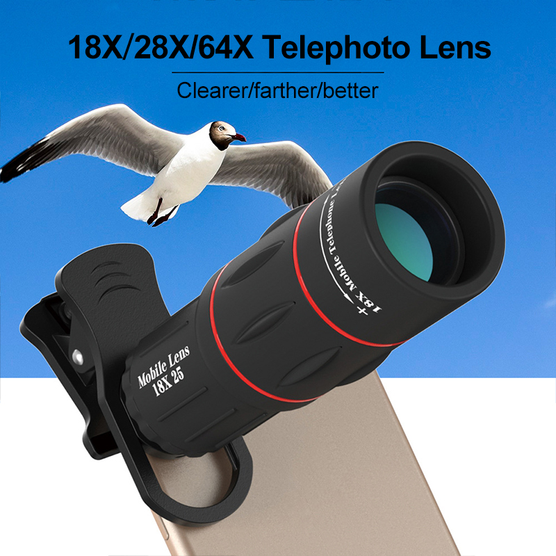 64倍望遠鏡モバイルフォンレンズ、写真撮影用マクロフォンレン - Photography Trick のレビューと価格