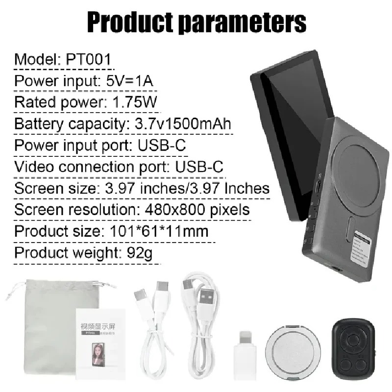 ワイヤレスモニターリアカメラスクリーン、スマートフォン自撮り - Photography Outdoor のレビューと価格
