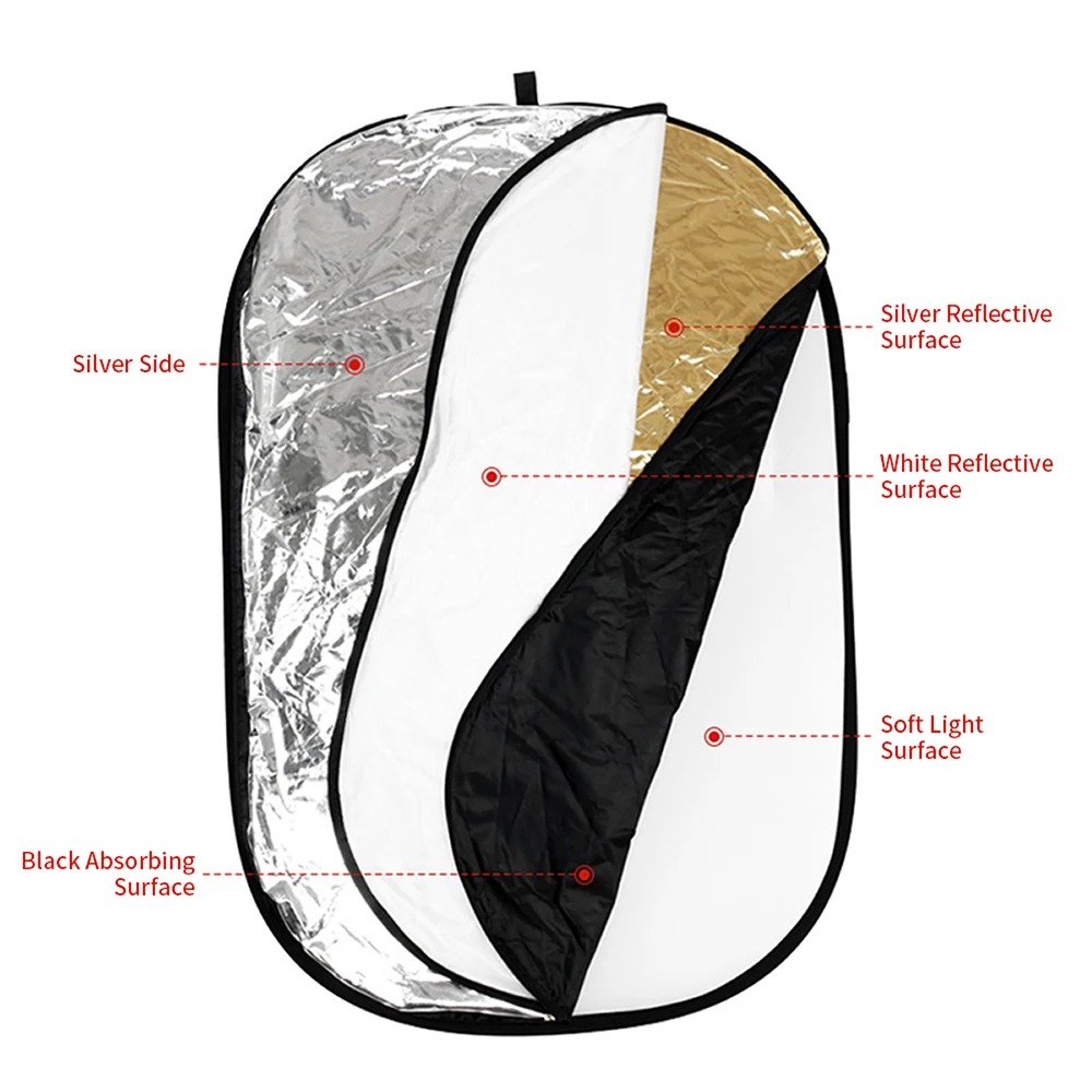 ポータブル 5 in 1 折りたたみ式写真撮影用リフレクター - Reflector 5 In 1 のレビューと価格