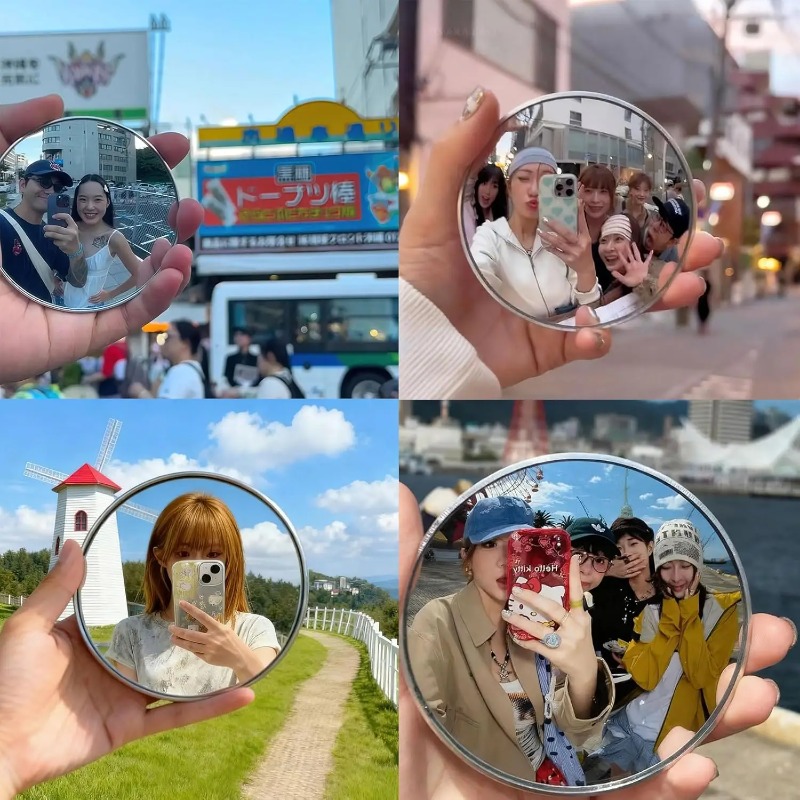 ポータブルラウンド凸面鏡ハンドヘルド広角撮影小道具手作り D - Photography Outdoor のレビューと価格